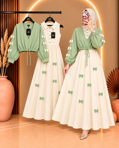 Wine Bow Classic Embellished Maxi