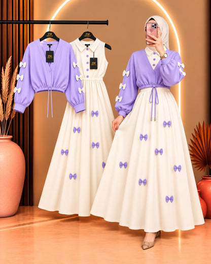 Wine Bow Classic Embellished Maxi