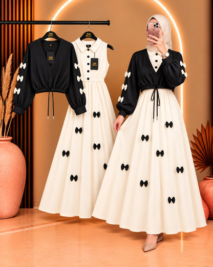 Wine Bow Classic Embellished Maxi
