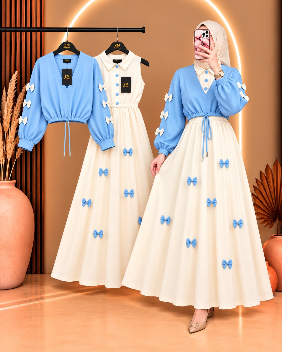 Wine Bow Classic Embellished Maxi