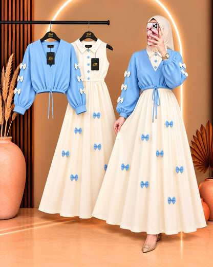 Wine Bow Classic Embellished Maxi