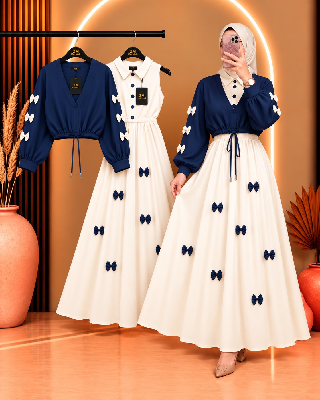 Wine Bow Classic Embellished Maxi