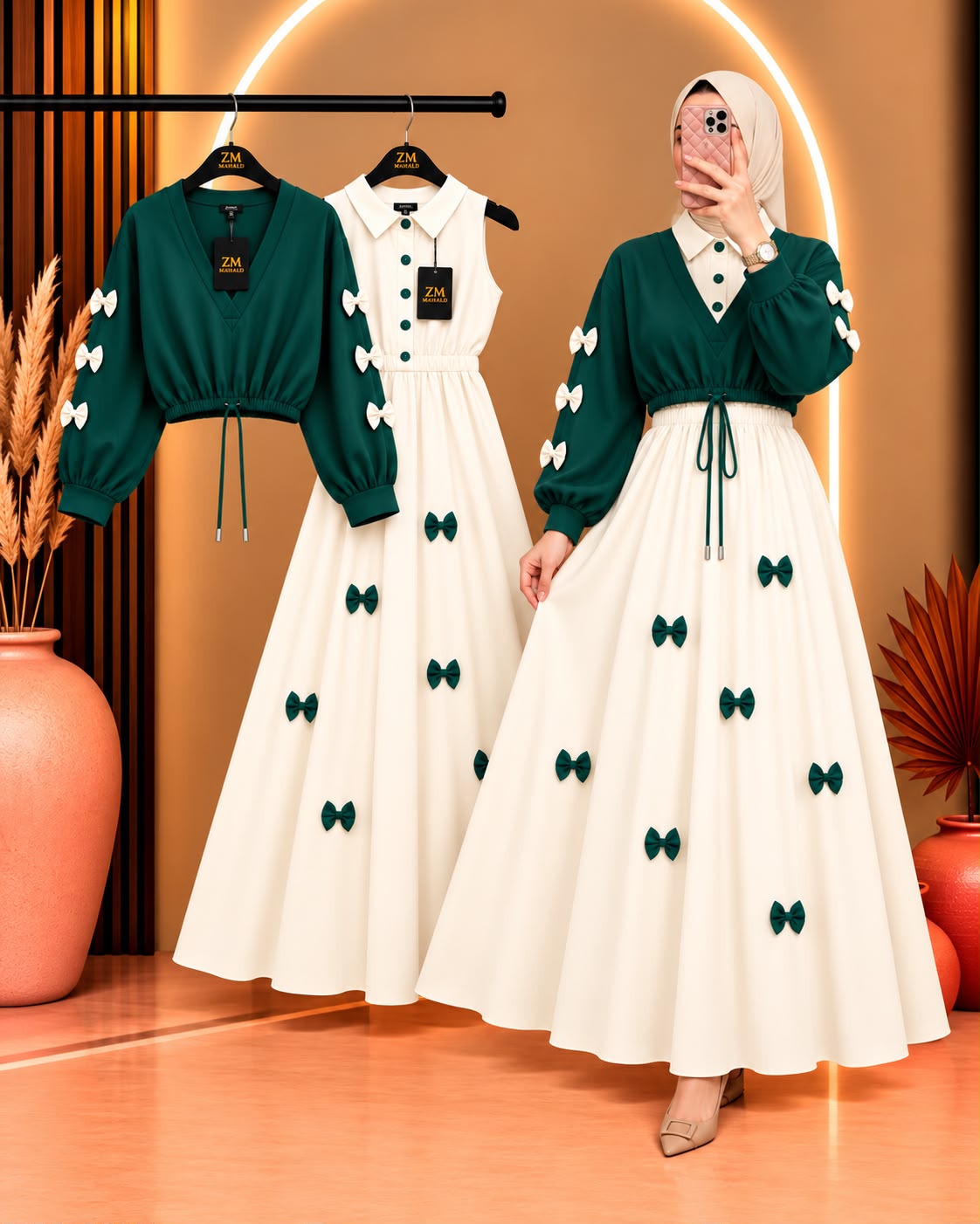 Wine Bow Classic Embellished Maxi