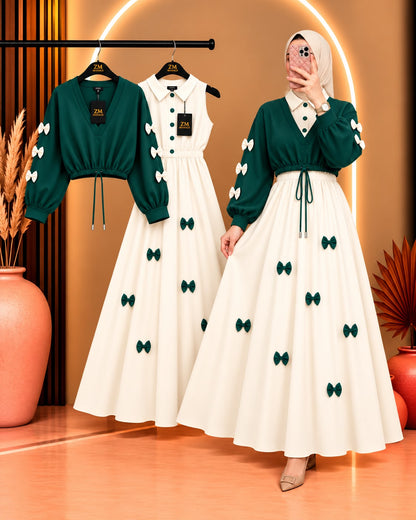 Wine Bow Classic Embellished Maxi