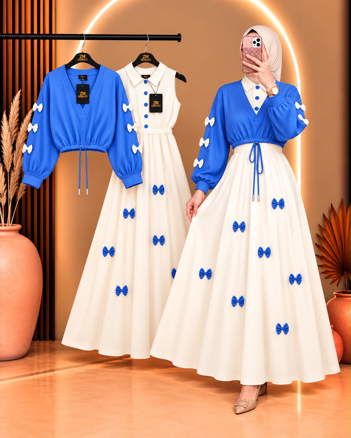 Wine Bow Classic Embellished Maxi