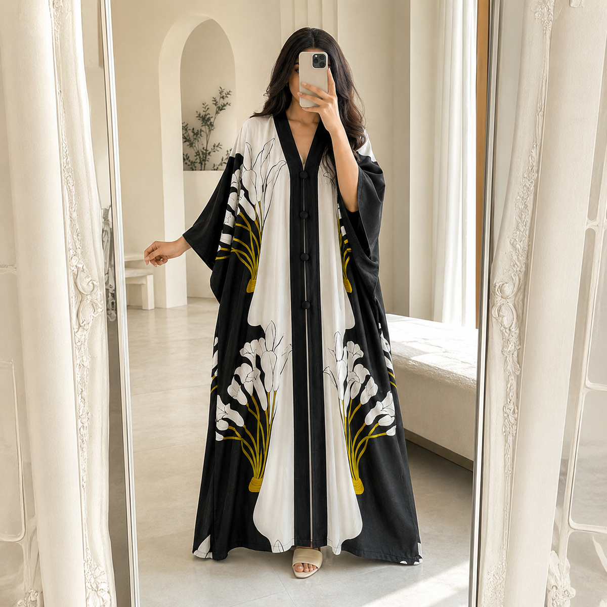 Zahr-e-Noor Floral Turkish Kaftan