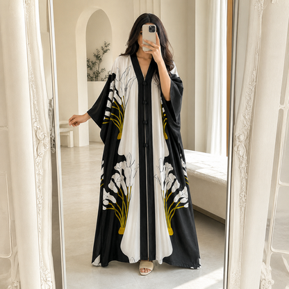 Zahr-e-Noor Floral Turkish Kaftan