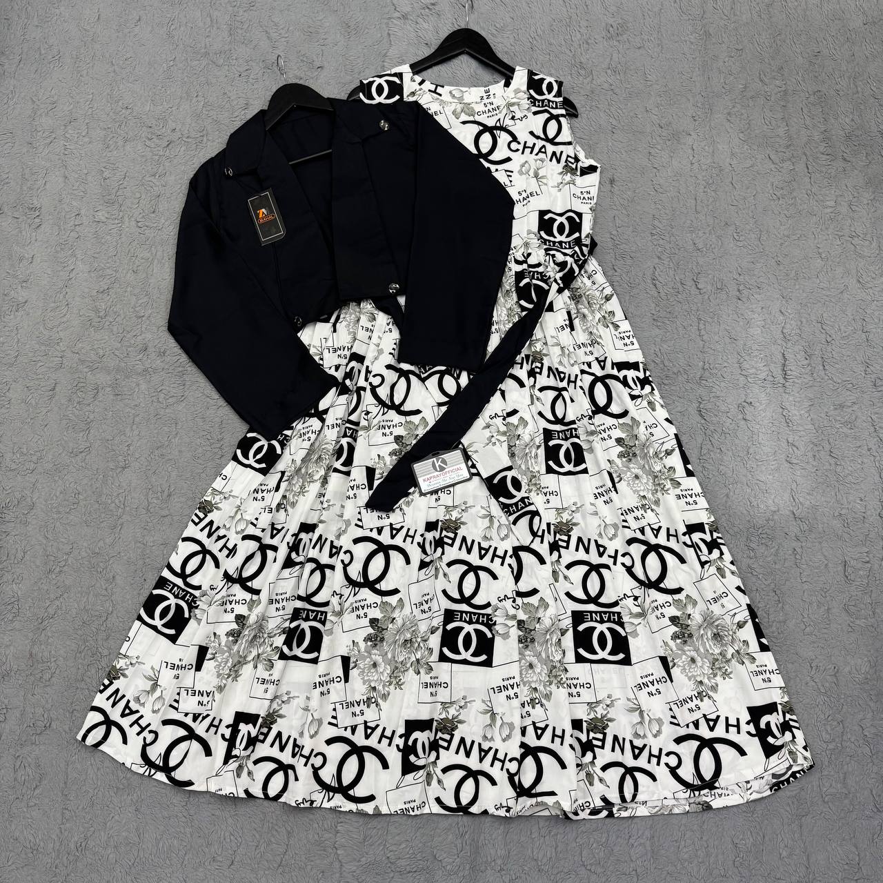 Elegant Georgette Cote Maxi Dress - Premium Fabric