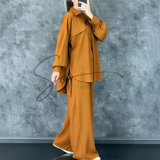 Drop Shoulder Co-Ord Set - Stylish Turkish Design | SP-18