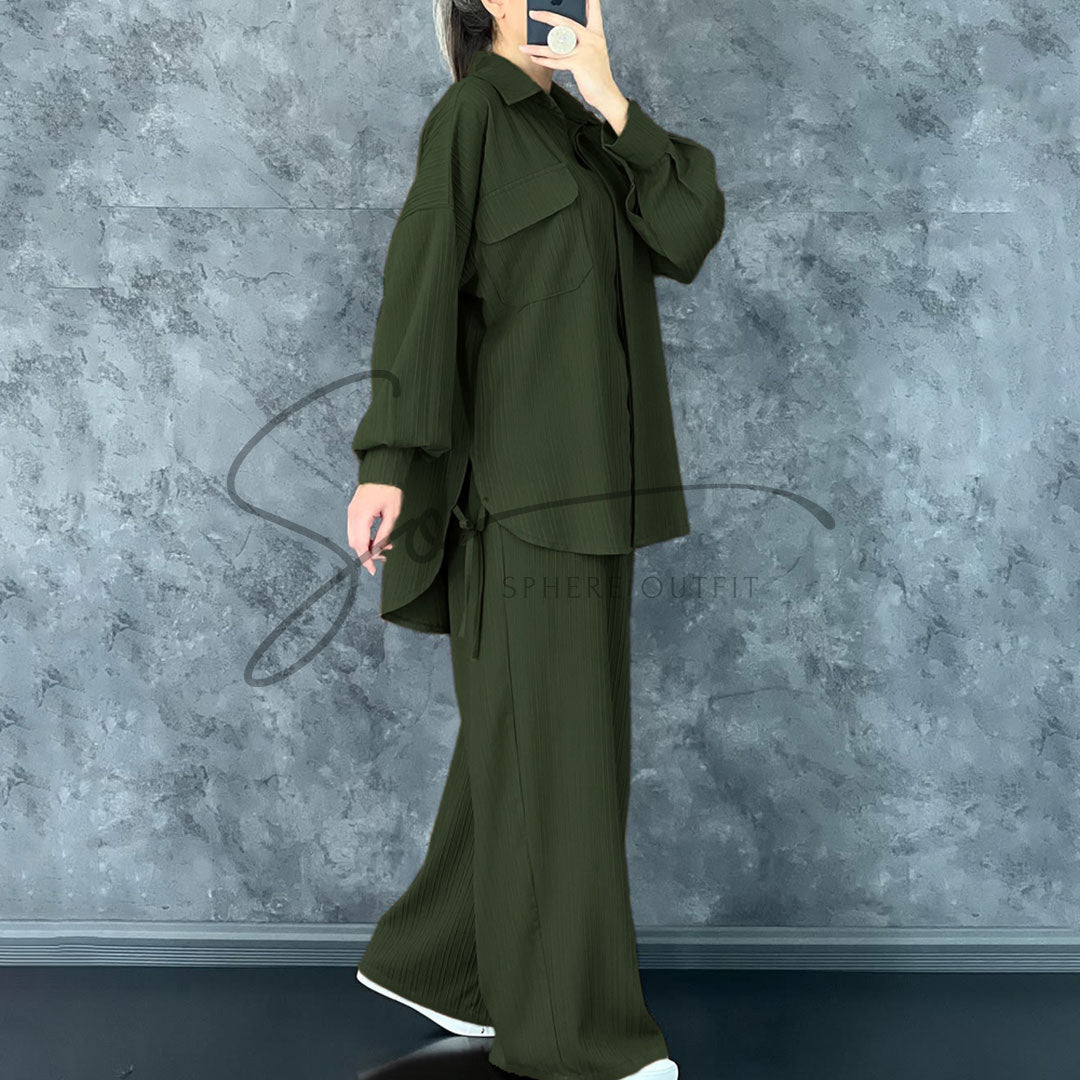 Drop Shoulder Co-Ord Set - Stylish Turkish Design | SP-18
