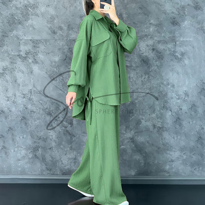 Drop Shoulder Co-Ord Set - Stylish Turkish Design | SP-18