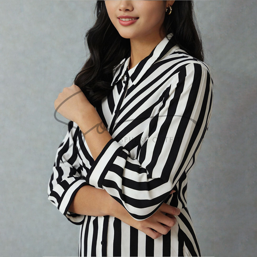 Zebra Button Maxi Dress